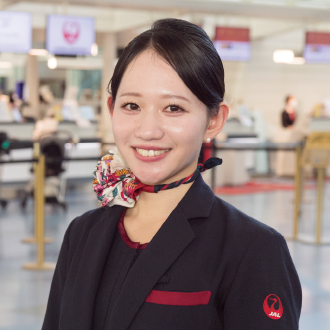 就職先 成田国際空港 グランドスタッフ JALスカイ 大阪外語専門学校、グランドスタッフ専攻